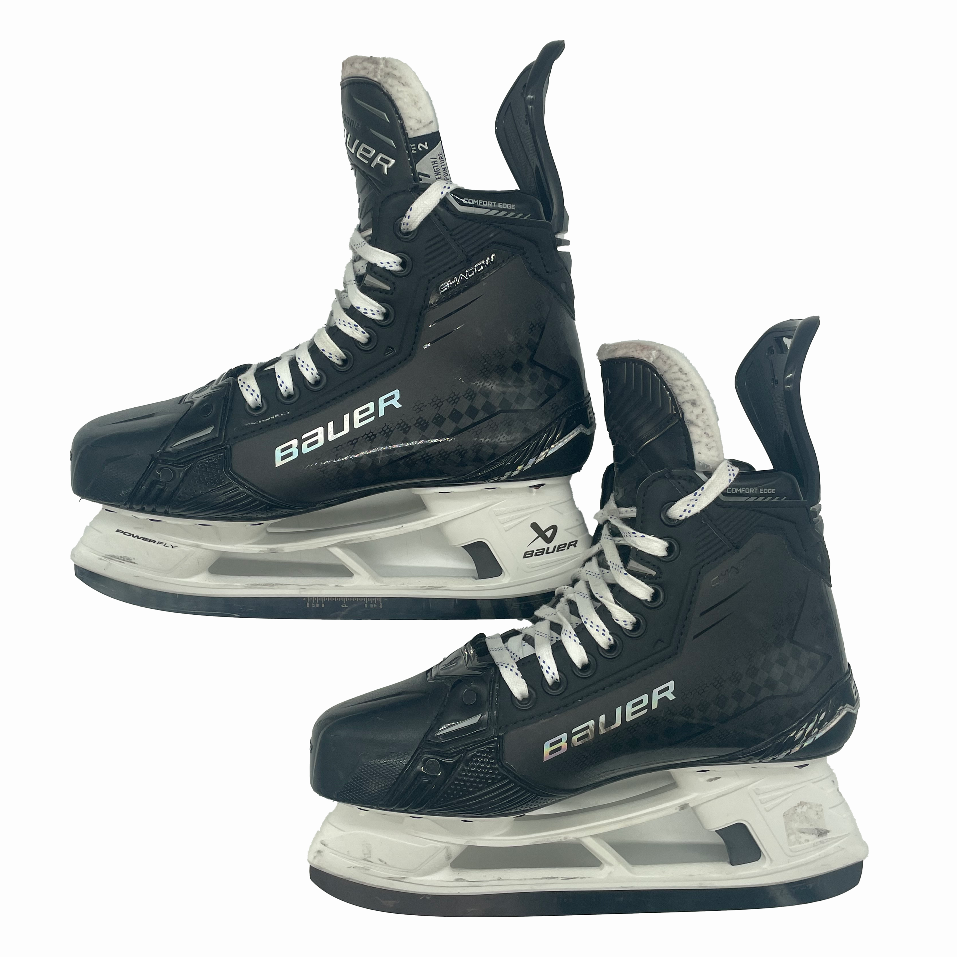 Bauer Supreme Shadow - Patins de hockey Pro Stock d'occasion - Taille 7 Fit 2 (Bleu)